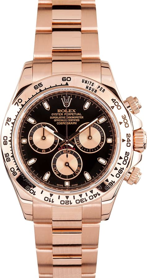 black and gold rolex daytona used|rolex daytona rose gold price.